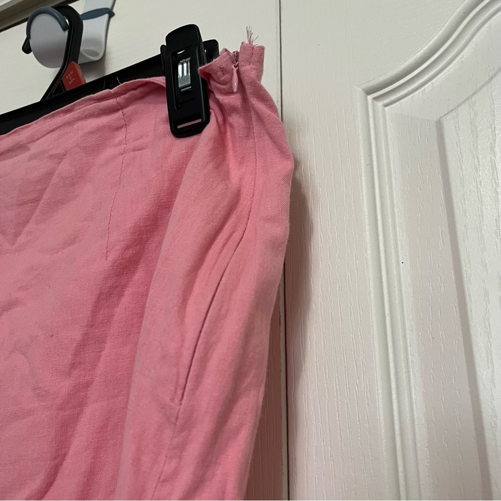 Linen Pink Mini Skirt (Box B) - Picture 3 of 5